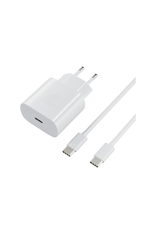 Forzacase İphone 15 - 16 Serisi İle Uyumlu Hızlı Şarj 25w Type-c To Type-c Şarj Cihazı Seti - Fc1026 Beyaz