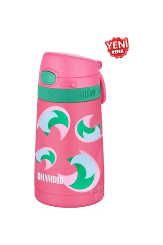 Shamobo 2li Set Pipetli Çelik Termos 350ml -6 Saat Isı Yalıtımı- Açıkyeşil