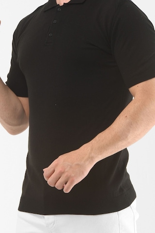 Onno Polo Yaka Regular Siyah Pamuklu T-shirt