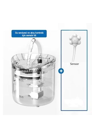 Mds Hareket Sensörlü Otomatik Pet Su Çeşmesi Sessiz Pompa Filtreli 2 L