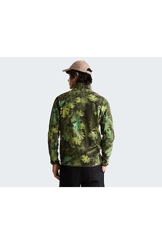 The North Face M Novelty Logo Glacıer 1/4 Zıp - Prınt Erkek Outdoor Çeyrek Fermuarlı Polar Üst Nf0a8jk8ss11 Yeşil