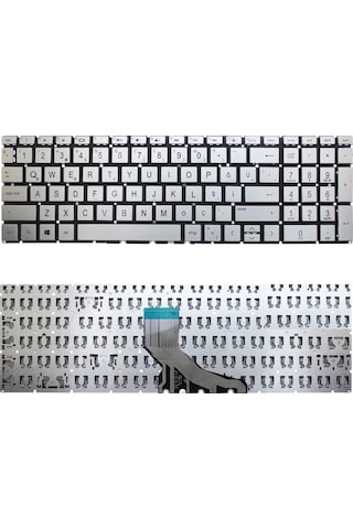 Gümüş-ışıksız, Notebook Klavye - Hp Pavilion 250 G7 9cd45es, Tpn-c142 Muadili İle Uyumlu