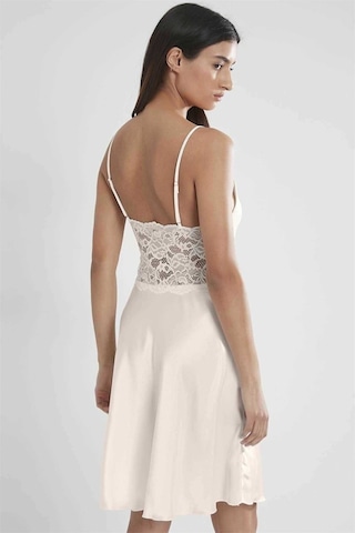 Pierre Cardin 627 Kadın İp Askılı Saten Gecelik-inci İnci