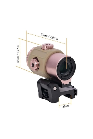 558g43 Xps2 Hedef İşaretleyici Red Dot Holografik Nişangâh, 5x Büyütmeli Set Çöl Rengi