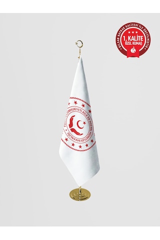 Aile, Çalışma Ve Sosyal Hizmetler Bakanlığı Makam Bayrağı - Saçaksız Gold Set 100 x 150 CM