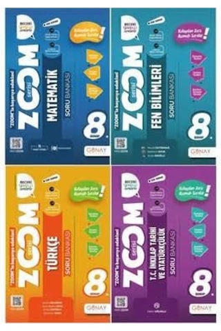 Günay Yayınları Zoom 8.sınıf Matematik+türkçe+fen Bilimleri+inkılap Seti