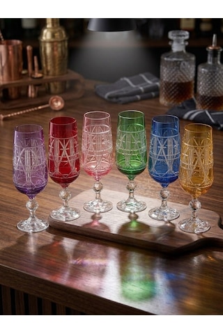 Bohemia Kristal Bardak 180 Cc 6 Adet Çok Renkli