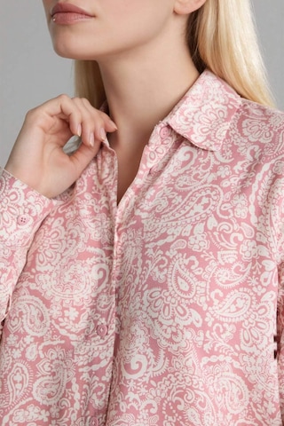 Defacto Loose Fıt Gömlek Yaka Baskılı Uzun Kollu Tunik T0609az26sppn623 Pembe-pn623