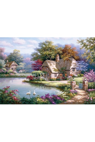 Anatolian 1500 Parçalık Puzzle - Kuğular ve Kır Evi 4529