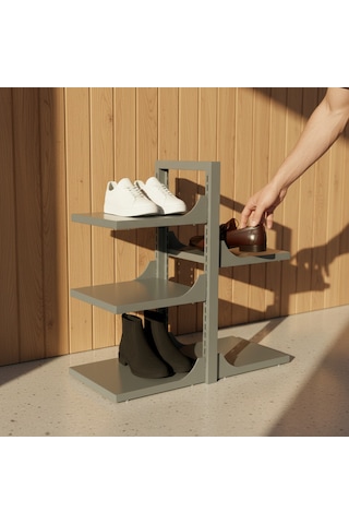 Hamton Versashelf Shoerack - Metal Ayakkabılık Raf - Beyaz - 550 Cm Mega