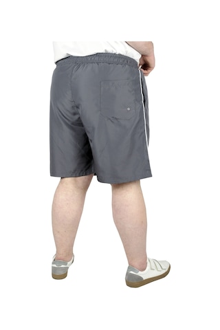 Mode Xl Büyük Beden Erkek Deniz Şortu White Line 21451 Antrasit 001