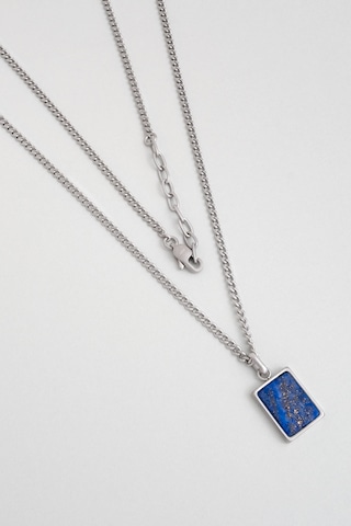 So Chic Lapis Taşlı 65 Cm Çelik Erkek Kolye