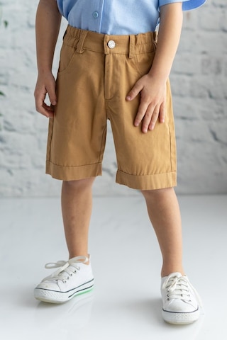 Zeyland Erkek Çocuk Gabardin Düz Şort-camel Camel