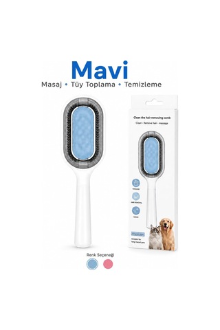 Getmeev Temizleme Pedi Hazneli Masajlı Kedi Ve Köpek Tüy Toplama