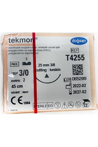 Doğsan Tekmon 3/0 Keskin 25 MM Emilebilir Cerrahi İplik