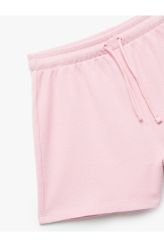 Koton Pamuklu Beli Lastikli Basic Şort Pembe 5skg40051ak Gül