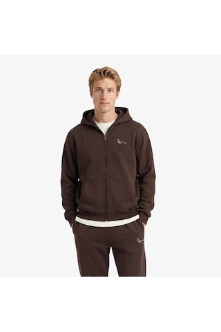 Karl Kani Small Signature Essential Os Zip Erkek Kahverengi Sweatshirt Km-zh021-022-15