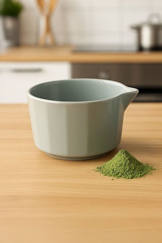 Seramik Matcha Çayı Köpürtme Kasesi Chawan Mt245 Yeşil