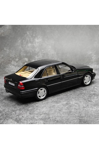 1:18 Ölçek 1993 Mercedes Benz C36 Amg Obsidian Black Diecast Metal Minyatür Model Araba 25cm