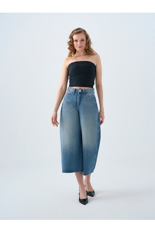 Slim Fit Kadın Büstiyer Denim