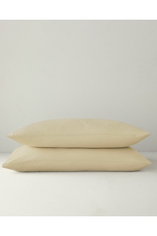 English Home Novella Premium Soft Cotton 2'li Yastık Kılıfı 50x70 Cm Açık Sarı