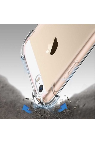 Apple Uyumlu iPhone 5 5S Kilif Köse Korumali Seffaf Silikon Kapak 392957597