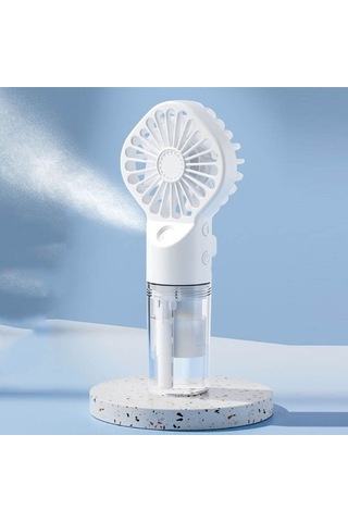 Dgplz Store Fl06 Handhd Sprey Nemlendirici Fan Usb Taşınabilir Fan 7w1s6b Beyaz