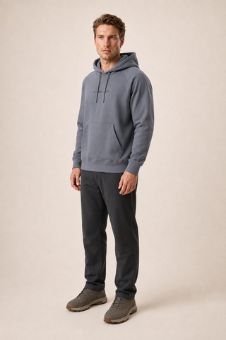 Redline Kitell Yeni Sezon Erkek Regular Fit Pamuklu Kapüşonlu Sweatshirt Antrasit