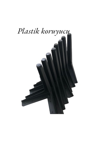 Yaren Home Dizayn Metal Koltuk, Kanepe, Dolap, Berjer, Tv Ünitesi Ayağı 18 Cm 8li Paket Siyah