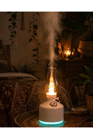 Mey İthalat Led Işıklı Vintage Hava Nemlendirici Aromaterapi Difüzörü Usb Şarjlı
