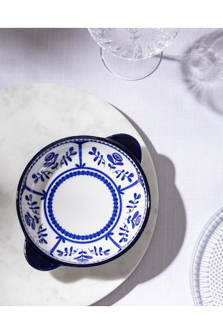 Madame Coco Reve Bleu Orva Manon Yuvarlak Tabak - 19 Cm - Mavi/beyaz 8684427225905 Çok Renkli