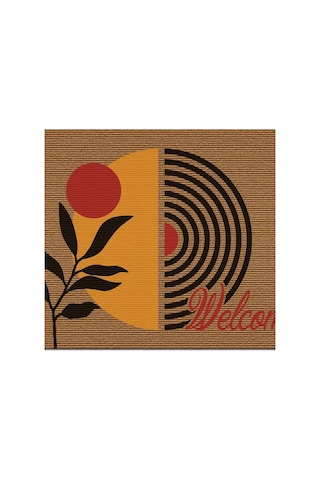 Decovetro Kapı Önü Halı Paspas Welcome Sarı Desenli 40 X 60 Cm Genel