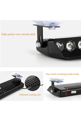 Flybuy Anmingpu Acil Liderlik Çakarli Lamba Polis Araba Kamyon Için Kirmizı Mavi Amber, 1 Adet Kırmızı 1 Adet Beyaz 1 Adet