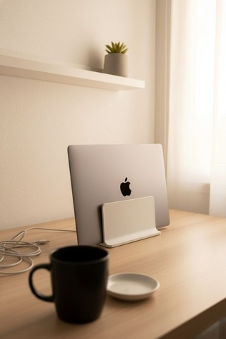 Macbook Uyumlu Pro 14 İnce Laptop Standı Beyaz