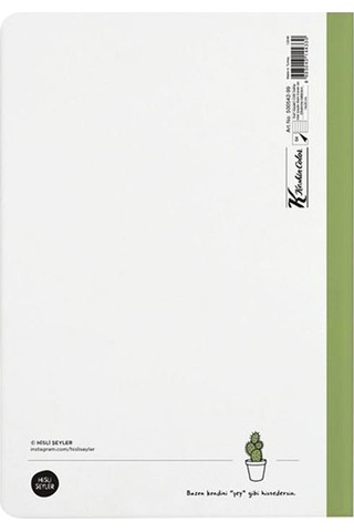 Hisli Şeyler 14X20 Çizgili Defter - Beni Seven De Dikenime Katlan Beyaz
