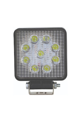 Wolfram 31901 12v-24v Çalışma Lambası 9led Kare 27w Beyaz E Belgeli