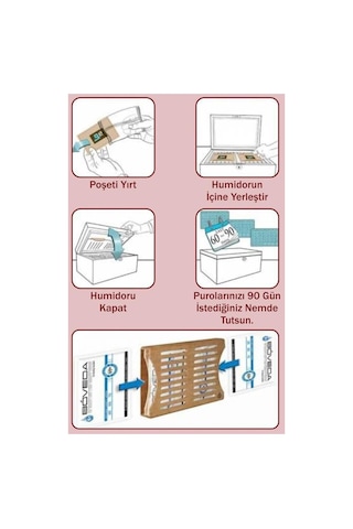 Boveda 72 60g Humidor Puro Kutusu Nemlendirici 5li Eco Paket