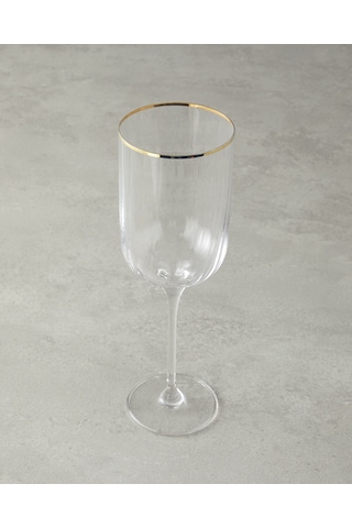 English Home Bridgette Cam 6'lı Kadeh 350 Ml Gold Gold