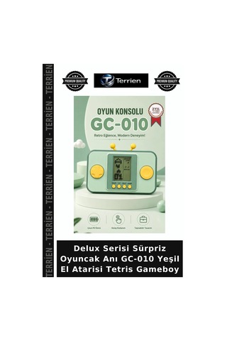 Delux Serisi Sürpriz Oyuncak Anı Gc-010 Yeşil El Atarisi Tetris Gameboy