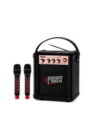 Nss Ns-992mıc Boombox Pro Kablosuz Karaoke Hoparlör Fm Radyo 2 Adet Mikrofon