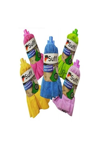 Suff Medium Mikrofiber Havlu Paspas Mop Ucu Ve Ahşap Sapı Takım