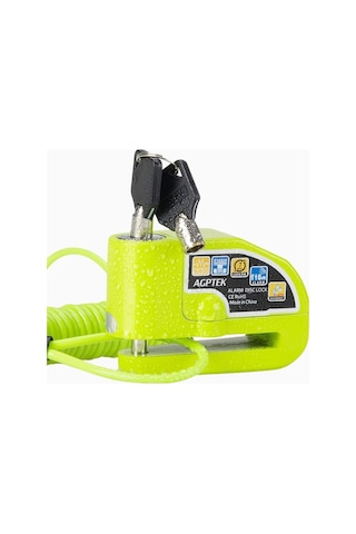 Agptek Alarmlı Disk Kilit-motosiklet Ve Scooter Güvenliği Motosiklet Alarmlı Disk Kilitler Green 2