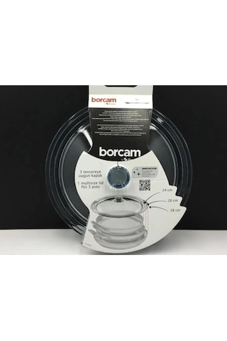 Paşabahçe Borcam Kapak 2 Li Set Cam Tencere Kapağı