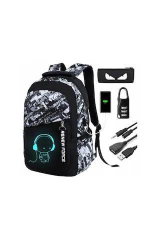Çok İşlevli 35l Okul Sırt Çantası - Parlak, Su Geçirmez, Şarj Fonksiyonu Ve Aksesuar Seti İle Diğer