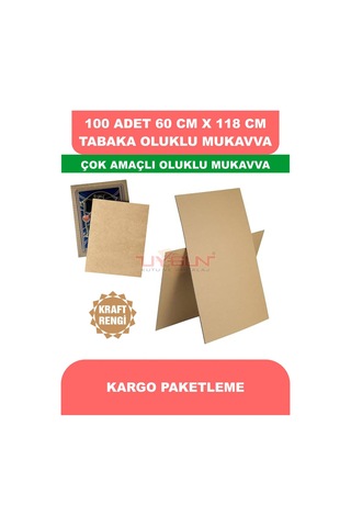 100 Adet 60cm X 118cm Baskısız Tabaka Oluklu Mukavva, Çocuk Etkinlik Kartonu, Maket Kartonu, Kargo Kartonu