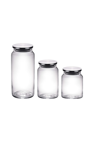 Korkmaz A5625-6 Stora Pure Cam 3 Lu Saklama Seti Inox