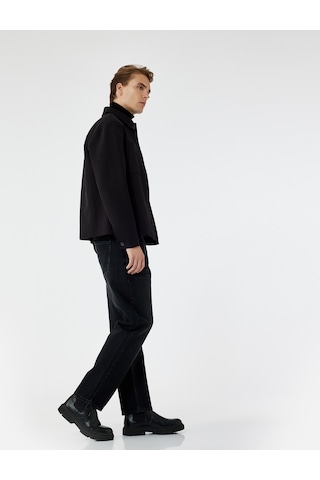 Koton Pamuklu Normal Bel Vintage Straight Fit Jean Pantolon Siyah 6wam40072nd Siyah