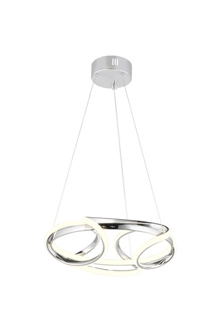 Ld 061 K Topsuz Model Krom 3 Renkli Salon Ve Oturma Odası İçin İdeal Alüminyum Avize, 50x90 Krom