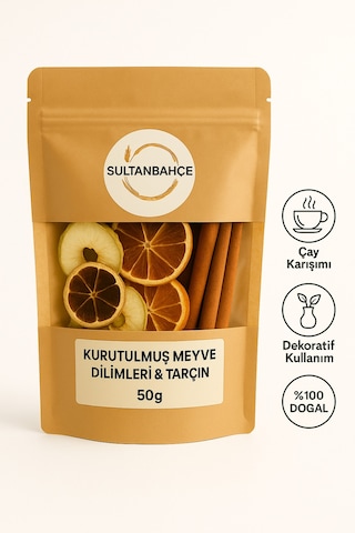 Meyve Kurusu -  Çayı Limon - Portakal - Tarçın - Elma Kurusu Aromatik 50 Gr. Diğer
