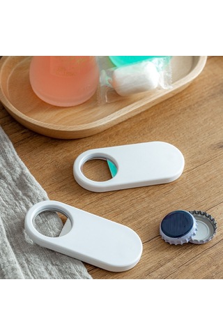 2 adet İçecekler bira manyetik şişe açacağı ev İçecek starter Beyaz